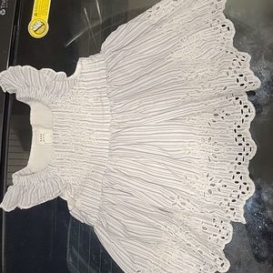 Baby Gap 0-3 month blue and white striped dress